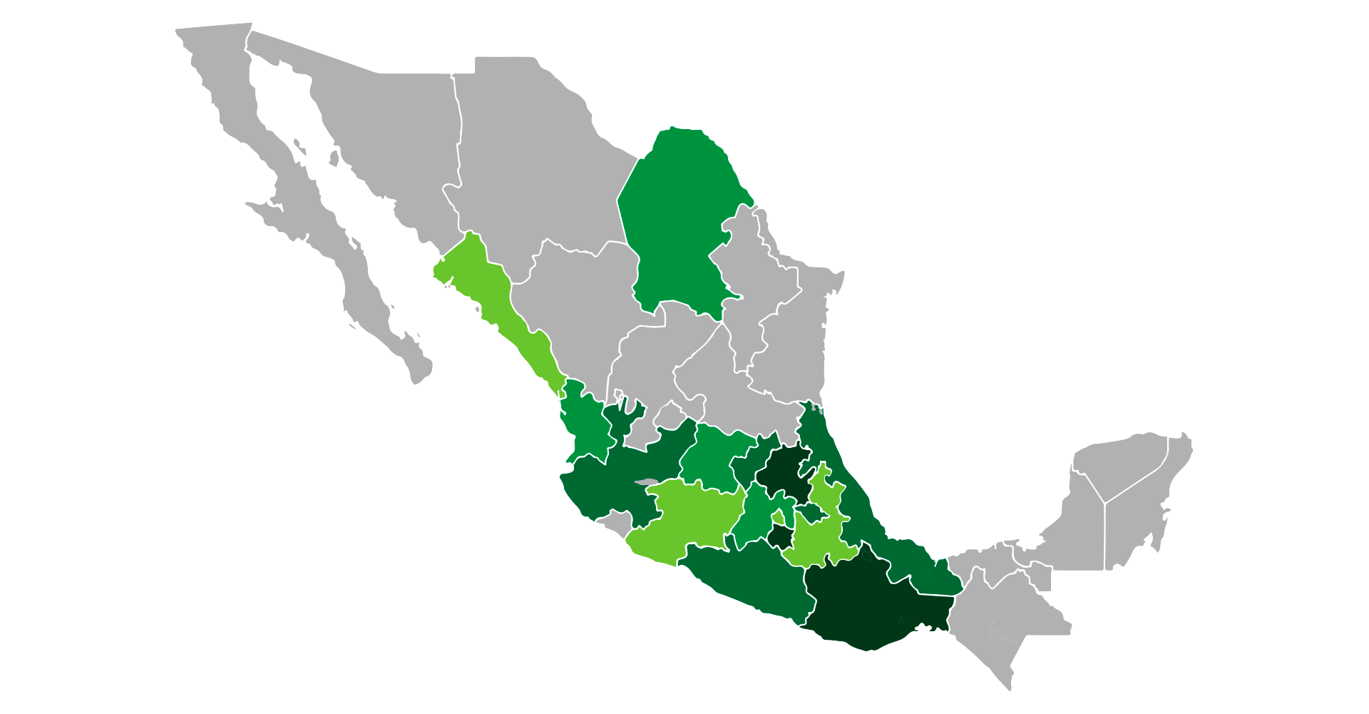 Mapa de Presencia en México